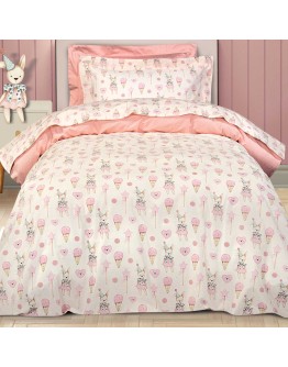 GREENWICH POLO CLUB ΣΕΤ ΣΕΝΤΟΝΙΑ ΜΟΝΑ ESSENTIAL 8859 IVORY, PINK