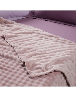 DAS HOME ΚΟΥΒΕΡΤΑ BUBBLE FLEECE 220Χ240 1372 DUSTY LILAC