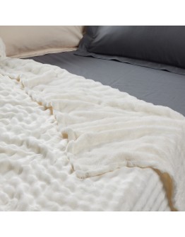 DAS HOME ΚΟΥΒΕΡΤΑ BUBBLE FLEECE 240Χ260 1369 IVORY