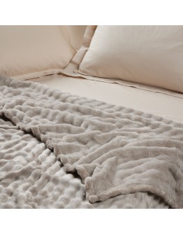 DAS HOME ΚΟΥΒΕΡΤΑ BUBBLE FLEECE 240Χ260 1370 TAUPE