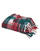 DAS HOME ΚΟΥΒΕΡΤΑ ΚΑΝΑΠΕ FAUX MOHAIR 1378 GRΕΕN, RED