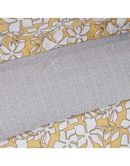 DAS HOME ΣΕΤ ΣΕΝΤΟΝΙΑ ΜΟΝΑ ΜΕ ΛΑΣΤΙΧΟ CASUAL 5432 OCHRE, WHITE