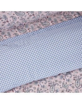 DAS HOME ΣΕΤ ΣΕΝΤΟΝΙΑ ΜΟΝΑ ΜΕ ΛΑΣΤΙΧΟ CASUAL 5427 SALMON, WHITE