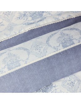 DAS HOME ΣΕΝΤΟΝΙΑ ΣΕΤ KING PRESTIGE 1696 BLUE, ECRU