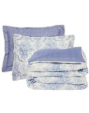 DAS HOME ΣΕΝΤΟΝΙΑ ΣΕΤ KING PRESTIGE 1696 BLUE, ECRU