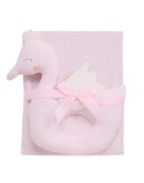 DAS BABY ΚΟΥΒΕΡΤΑ ΠΙΚΕ ΑΓΚΑΛΙΑΣ RELAX 4956 PINK, WHITE