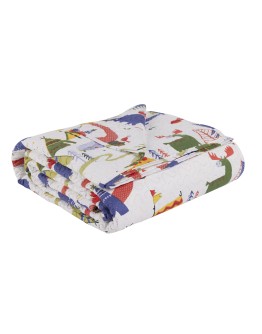 DAS KIDS ΚΟΥΒΕΡΛΙ ΜΟΝΟ 4927 BLUE, GREEN, WHITE