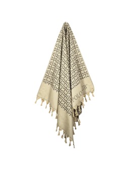 GREENWICH POLO CLUB PAREO FOUTA 90Χ170 4057 BEIGE, BLACK