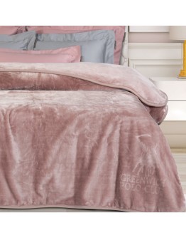 GREENWICH POLO CLUB ΚΟΥΒΕΡΤΑ VELOUR ΜΟΝΗ ESSENTIAL 3469 NUDE