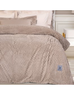 GREENWICH POLO CLUB ΚΟΥΒΕΡΤΑ FLEECE ΥΠΕΡΔΙΠΛH 3475 TAUPE