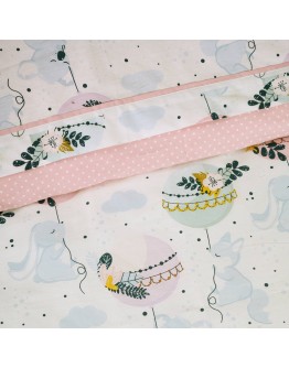 DAS KIDS ΣΕΤ ΠΑΠΛΩΜΑΤΟΘΗΚΗ ΜΟΝΗ 4915 LIGHT BLUE, MINT, PINK