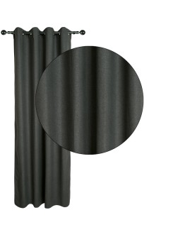 DAS HOME ΚΟΥΡΤΙΝΑ ΜΕ ΚΡΙΚΟΥΣ 140Χ270 2261 ΓΚΡΙ ΣΚΟΥΡΟ