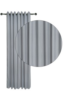 DAS HOME ΚΟΥΡΤΙΝΑ ΜΕ ΚΡΙΚΟΥΣ 140Χ270 2256 ΓΚΡΙ ΣΚΟΥΡΟ