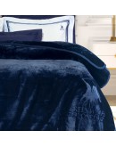 GREENWICH POLO CLUB ΚΟΥΒΕΡΤΑ VELOUR ΥΠΕΡΔΙΠΛH ESSENTIAL 3439 ΜΠΛΕ