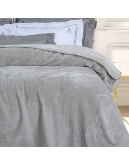 GREENWICH POLO CLUB ΚΟΥΒΕΡΤΑ VELOUR ΥΠΕΡΔΙΠΛH ESSENTIAL 3442 LIGHT GREY