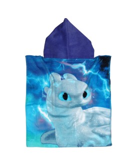 ΠΟΝΤΣΟ ΘΑΛΑΣΣΗΣ 50Χ115 HOW TO TRAIN YOUR DRAGON 5868 ΜΑΥΡΟ, ΜΠΛΕ