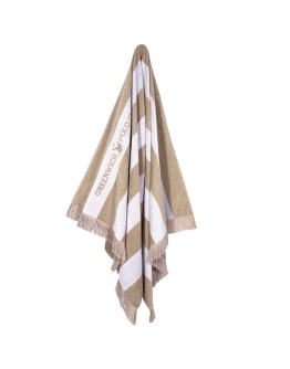GREENWICH POLO CLUB ΠΕΤΣΕΤΑ ΘΑΛΑΣΣΗΣ 90Χ170 3729 TAUPE, WHITE