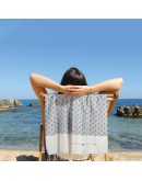 GREENWICH POLO CLUB PAREO PRINTED 80Χ180 3667 GREY