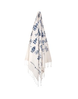 GREENWICH POLO CLUB PAREO PRINTED 80Χ180 3670 BLUE