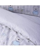 DAS KIDS ΣΕΤ ΠΑΠΛΩΜΑΤΟΘΗΚΗ ΜΟΝΗ 4767 ΓΚΡΙ, ΕΚΡΟΥ, ΣΙΕΛ