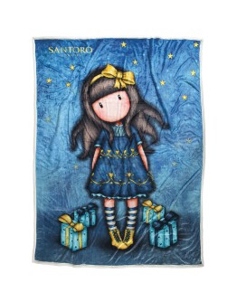 SANTORO GORJUSS 5020 ΚΟΥΒΕΡΤΑ FLEECE SHERPA 160X220 JUST BECAUSE ΜΠΛΕ