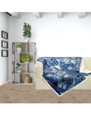 DAS HOME ΚΟΥΒΕΡΤΑ FLEECE PRINT ΣΧ.370 130X160 ΜΠΛΕ