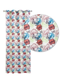 DAS HOME 2106 ΚΟΥΡΤΙΝΑ 140Χ280 ΜΕ ΤΡΟΥΚΣ ΕΚΡΟΥ, ΚΕΡΑΜΙΔΙ, ΛΑΧΑΝΙ, ΠΕΤΡΟΛ