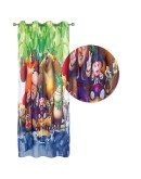 DAS KIDS 2123 ΚΟΥΡΤΙΝΑ ΜΕ ΚΡΙΚΟΥΣ 140Χ280 ΓΚΡΙ, ΚΑΦΕ, ΜΠΕΖ, ΠΡΑΣΙΝΟ