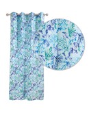 DAS HOME 2102 ΚΟΥΡΤΙΝΑ 140Χ260 ΜΕ ΤΡΟΥΚΣ ΜΕΝΤΑ, ΜΠΛΕ, ΤΥΡΚΟΥΑΖ