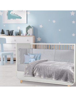 DAS BABY ΚΟΥΒΕΡΤΑ VELOUR ΚΟΥΝΙΑΣ RELAX 1342 GREY