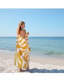 GREENWICH POLO CLUB ΠΕΤΣΕΤΑ ΘΑΛΑΣΣΗΣ 90Χ180 ESSENTIAL 3741 OCHRE, WHITE