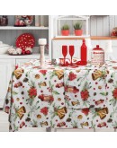 DAS HOME CHRISTMAS ΤΡΑΠΕΖΟΜΑΝΤΗΛΟ 140Χ180 0624 ΚΟΚΚΙΝΟ, ΜΠΕΖ, ΧΡΥΣΟ