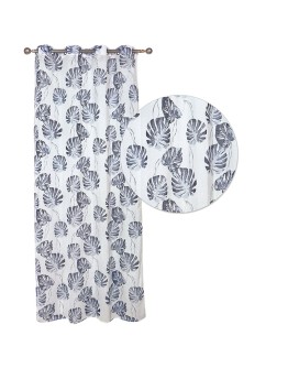 DAS HOME 2177 ΚΟΥΡΤΙΝΑ 140Χ260 ΜΕ ΤΡΟΥΚΣ ΓΚΡΙ, ΕΚΡΟΥ