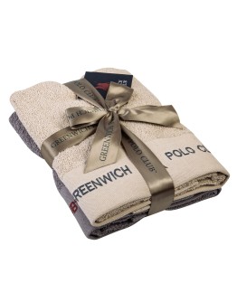 GREENWICH POLO CLUB ΣΕΤ ΠΕΤΣΕΤΕΣ 2 ΤΕΜΑΧΙΩΝ 2663 ΓΚΡΙ, ΜΠΕΖ