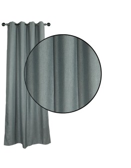 DAS HOME ΚΟΥΡΤΙΝΑ ΜΕ ΚΡΙΚΟΥΣ 140Χ270 2245 ΓΚΡΙ ΣΚΟΥΡΟ