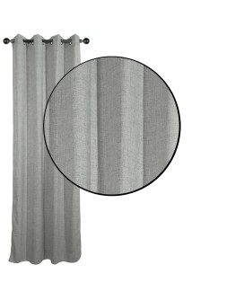 DAS HOME ΚΟΥΡΤΙΝΑ ΜΕ ΚΡΙΚΟΥΣ 140Χ270 2237 ΓΚΡΙ ΑΝΟΙΧΤΟ