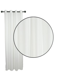 DAS HOME ΚΟΥΡΤΙΝΑ ΜΕ ΚΡΙΚΟΥΣ 140Χ270 2233 ΛΕΥΚΟ