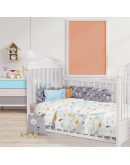 DAS BABY ΚΟΥΒΕΡΤΑ-ΜΟΥΣΕΛΙΝΑ ΑΓΚΑΛΙΑΣ RELAX 6623 ΛΕΥΚΟ, ΜΠΛΕ, ΠΟΡΤΟΚΑΛΙ