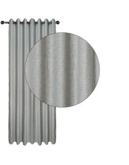 DAS HOME ΚΟΥΡΤΙΝΑ ΜΕ ΚΡΙΚΟΥΣ 140Χ270 2252 ΓΚΡΙ