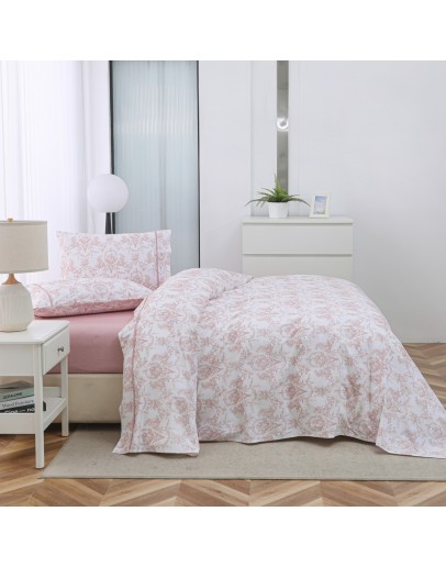 Liolios: Σετ σεντόνια υπέρδιπλα, Chantal pink 