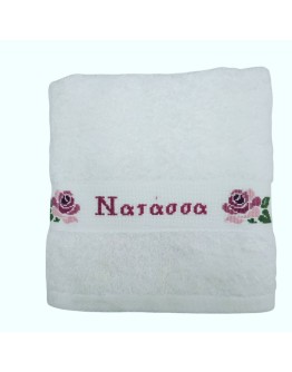 Houhouliarika: Πετσέτα προσώπου, με χειροποίητο κέντημα, ΝΑΤΑΣΣΑ