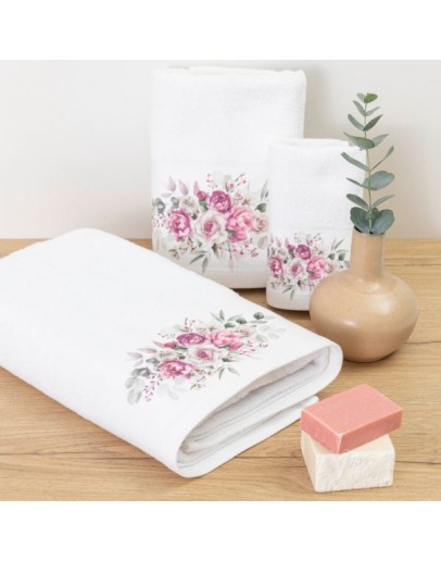 Borea: Σετ Πετσέτες 2 τεμαχίων, Agnes, Λευκό