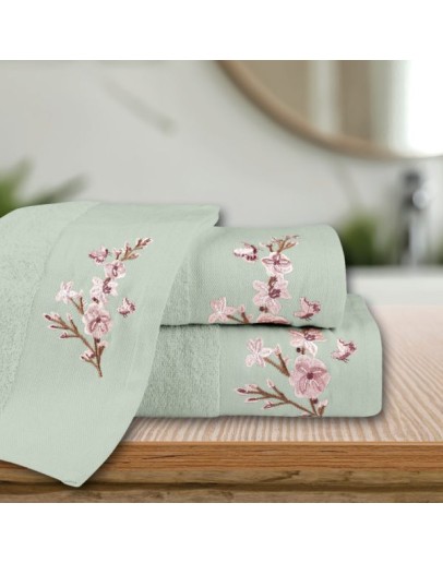 Borea: Σετ Πετσέτες 3 τεμαχίων, Cherry Blossom, Φυστικί