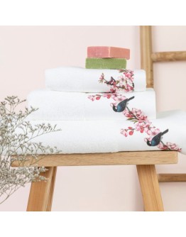 Borea: Σετ Πετσέτες 2 τεμαχίων, Fuji, Λευκό