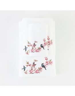 Borea: Σετ Πετσέτες 2 τεμαχίων, Fuji, Λευκό