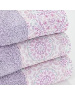 Borea: Σετ Πετσέτες 3 τεμαχίων, Μάνταλα, Λιλά