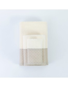 Borea: Σετ Πετσέτες 3 τεμαχίων, Pois, Εκρού