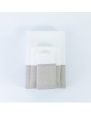 Borea: Σετ Πετσέτες 3 τεμαχίων, Pois, Λευκό