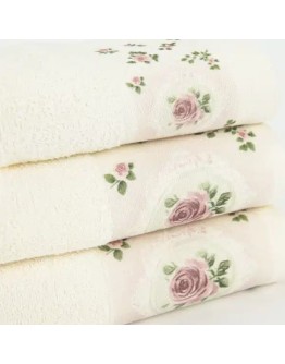 Borea: Σετ Πετσέτες 3 τεμαχίων, Wildrose, Εκρού