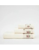 Borea: Σετ Πετσέτες 3 τεμαχίων, Wildrose, Εκρού